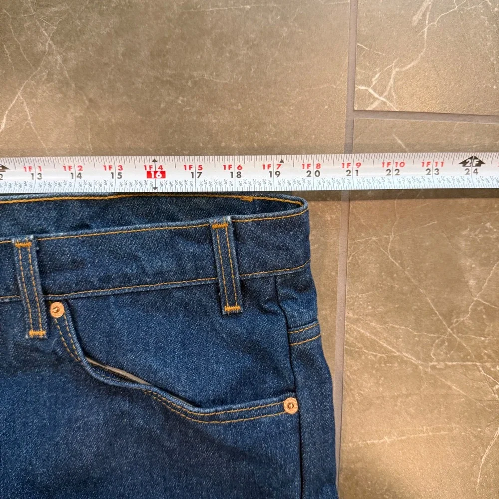 Vintage Levi's 517 Bootcut Jeans Blue Orange Tab Dark Wash Made in USA 40 x 29
